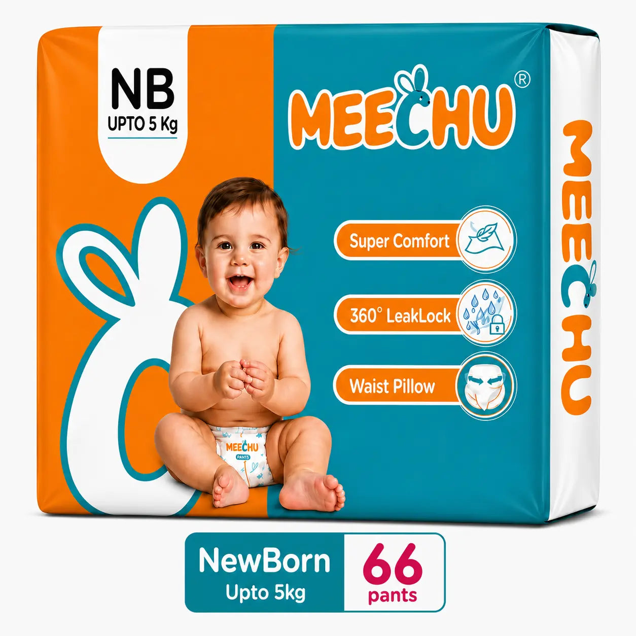 Meechu New Born Pant Style Diapers (Up to 5Kgs)