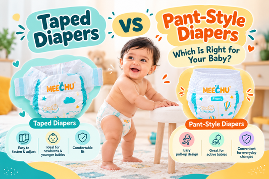 Taped diapers vs pant style diapers