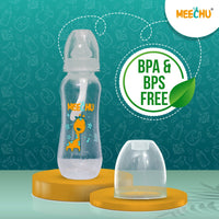 Meechu Baby Premium Feeding Bottle With Anti - Colic Spiral Nipple 250ml (Pack of 1) | BPA & BPS Free - Meechu