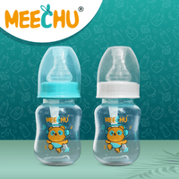 Meechu Baby Premium Feeding Bottle With Anti - Colic Spiral Nipple 125ml (Pack of 2) | BPA & BPS Free - Meechu