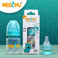 Meechu Baby Feeding Bottle With Anti-Colic Nipple  60ml (Pack of 1) | BPA & BPS Free