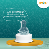 Meechu Baby Feeding Bottle With Anti - Colic Nipple 125ml (Pack of 1) | BPA & BPS Free - Meechu