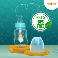 Meechu Baby Feeding Bottle With Anti - Colic Nipple 125ml (Pack of 1) | BPA & BPS Free - Meechu