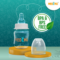 Meechu Baby Feeding Bottle With Anti-Colic Nipple  60ml (Pack of 1) | BPA & BPS Free