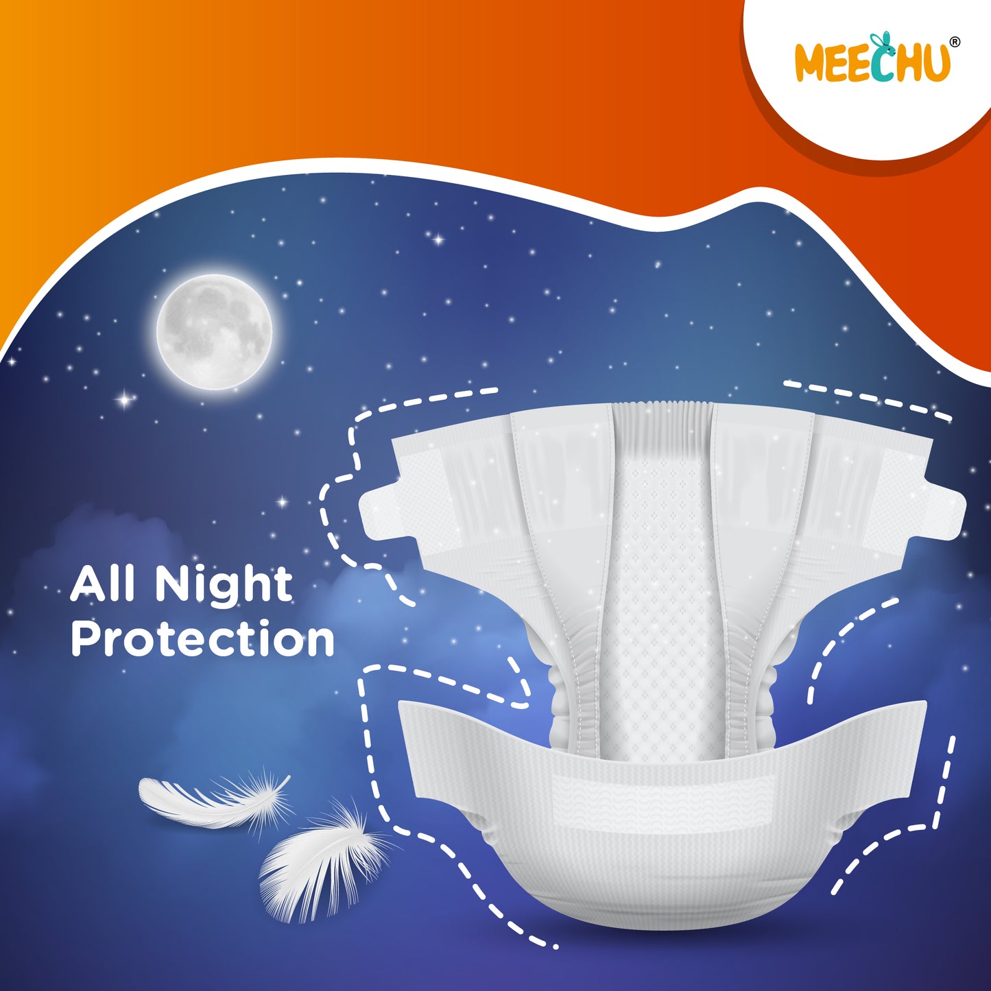 Meechu New Born Baby Diapers (3-5 kg)| Anti-rash | 3D Leak Guard | Magic Grip
