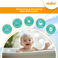 Meechu Baby Gel Bar | Green Apple, Orange, Strawberry | pH Balanced | 75gx3