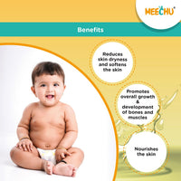 Meechu Baby Hair & Massage Oil - 100ml| Enriched With Almond, Sesame Oil, Jojoba Oil & Vitamin E, - Meechu
