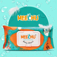 Meechu Baby Wet Wipes, pH Balanced, Mild Fragrance, Alcohol Free, 72pcs