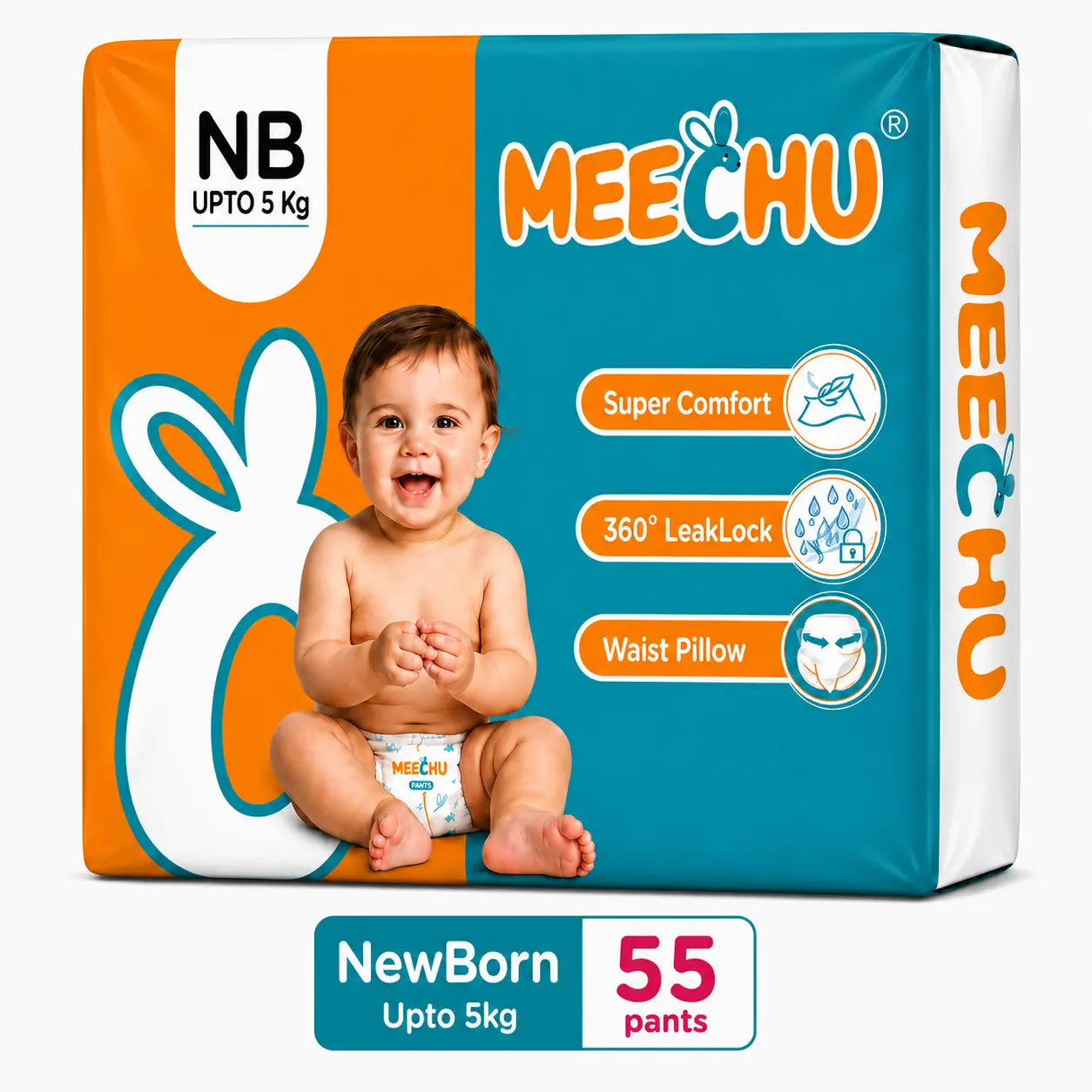 Meechu New Born Pant Style Diapers (Up to 5Kgs)