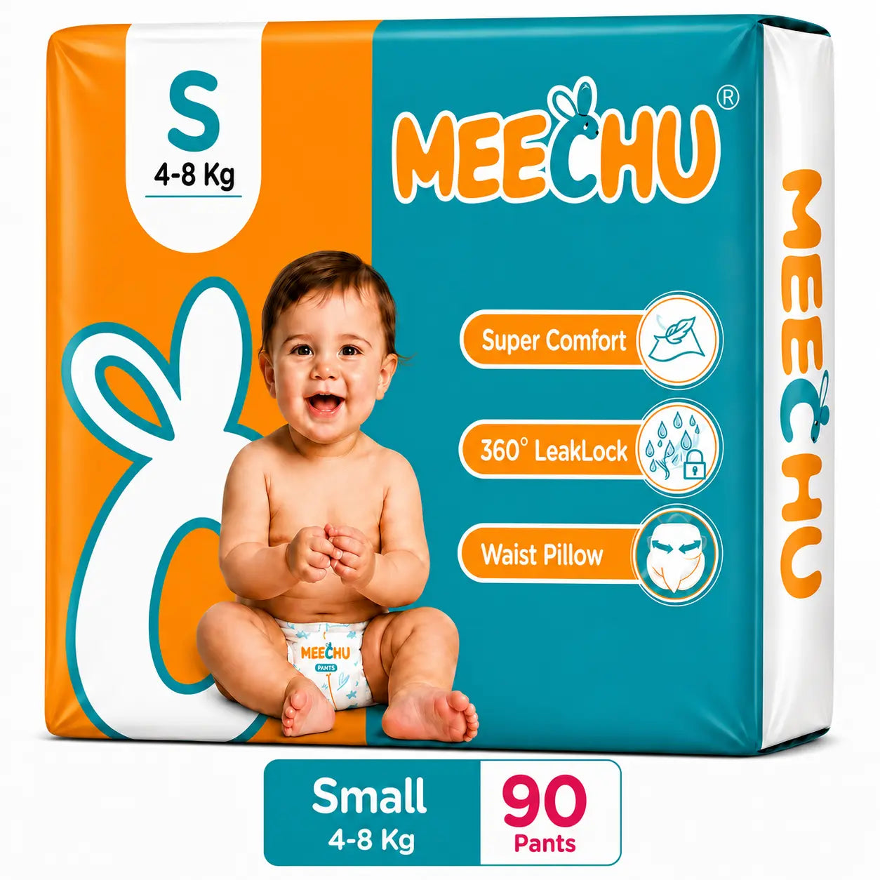 Meechu Small Pant Style Diapers (4-8Kgs)