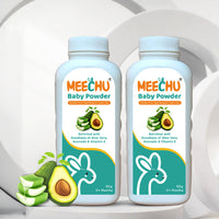 Meechu Baby Powder 50g (Pack of 2) With the Goodness of Aloe Vera & Avocado